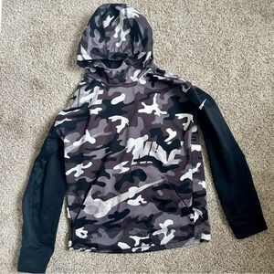 Nike Boys Black Camouflage Hoodie Sweatshirt Size L